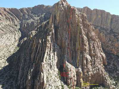 Swartberg Horlosie crag abseil stations with Dominator 21 and variation to NBD 19 and Proliferator low res 2 Swartberg Horlosie crag abseil stations with Dominator 21 and variation to NBD 19 and Proliferator low res 2